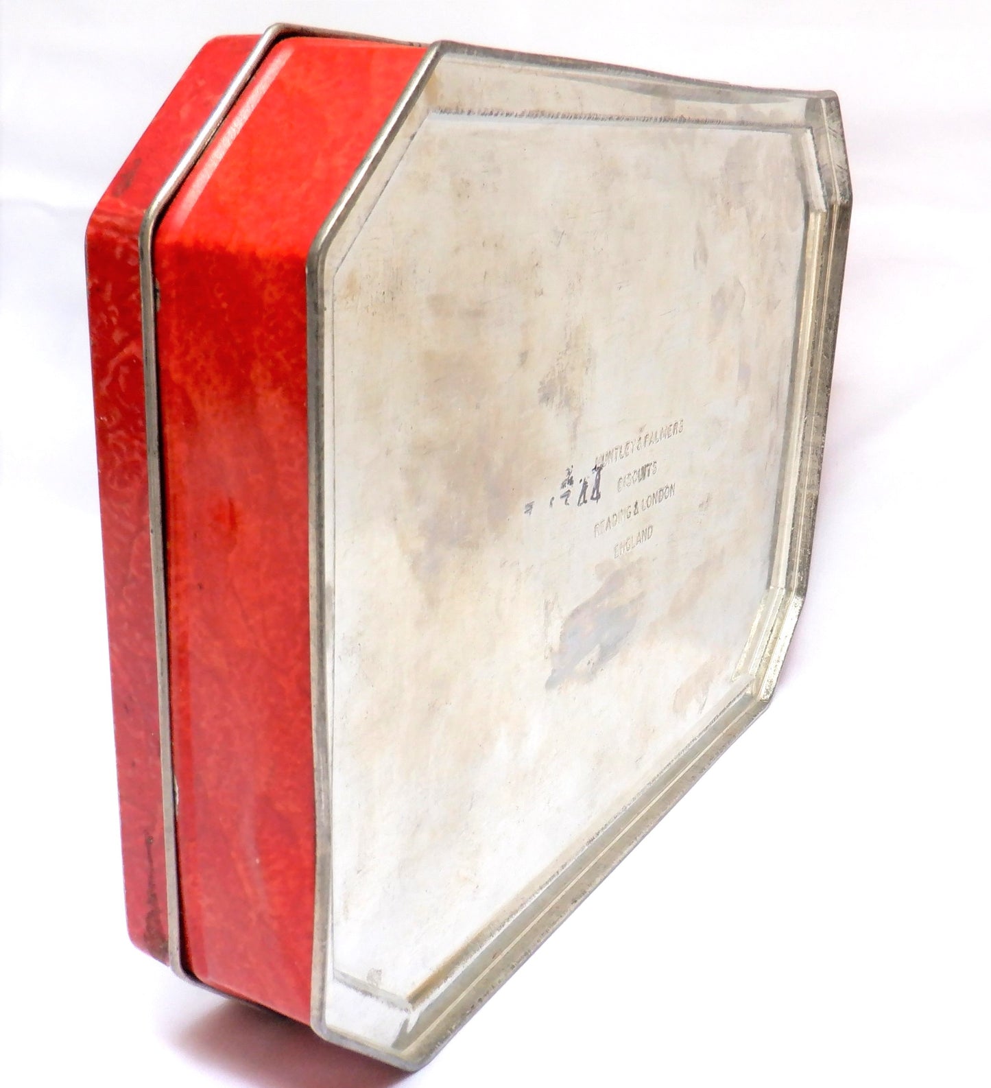Vintage Large Rectangular Tin by HUNTLEY & PALMERS BISCUITS: 'THE ROOSTER!'