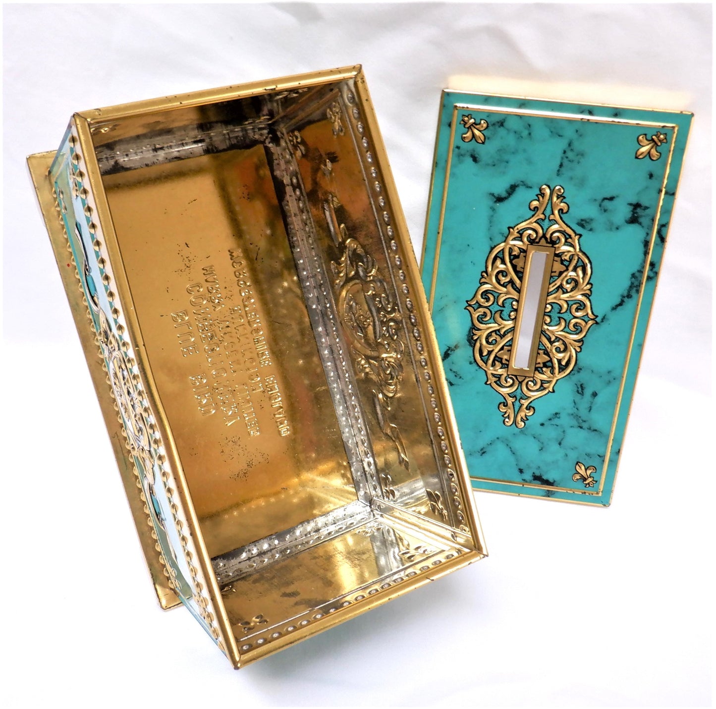 Vintage Tin by BLUE BIRD TOFFEE Confectionery: 'KING'S COIN-SLOT MONEY-CHEST'