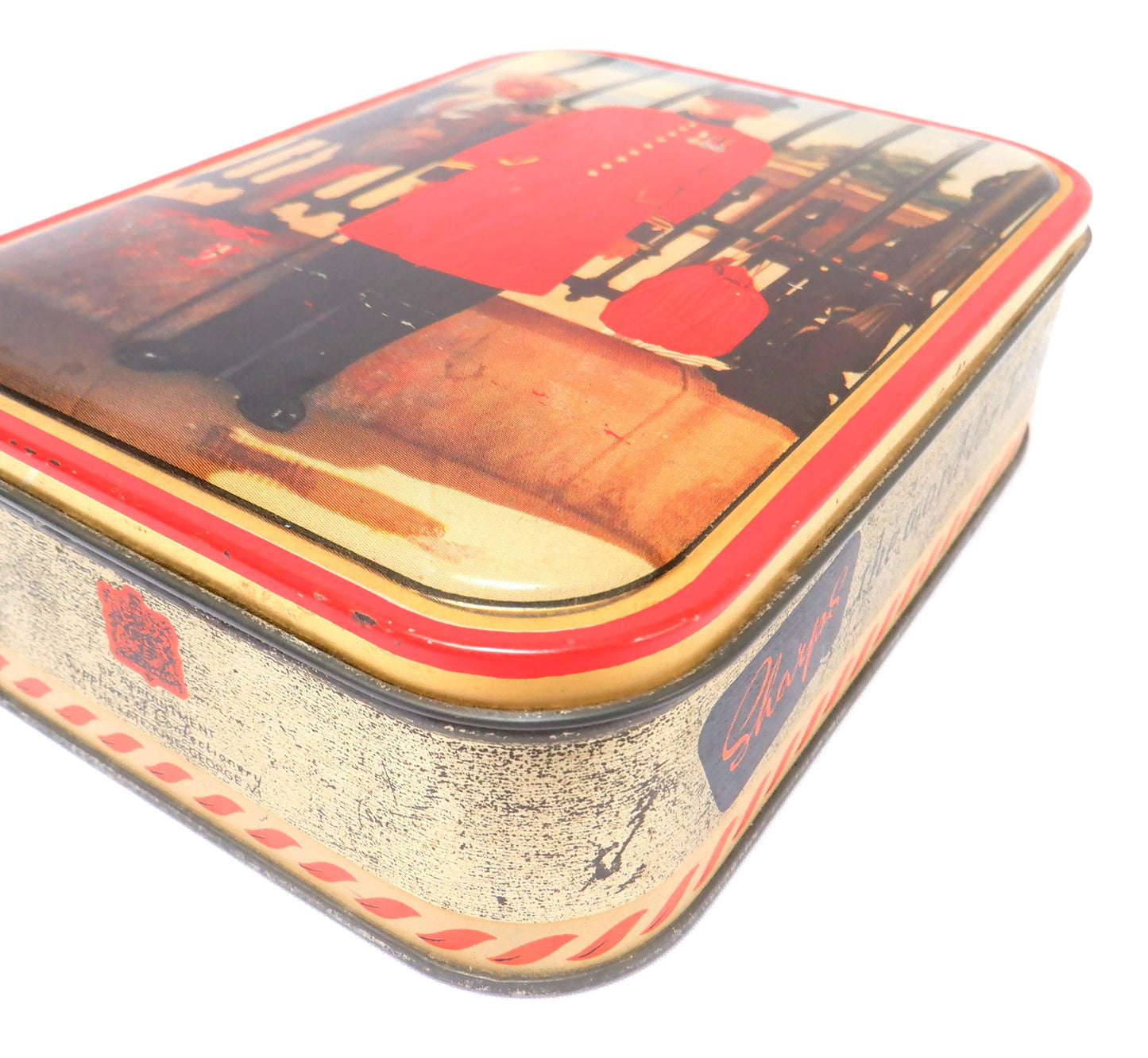 Vintage Tin by EDWARD SHARP & SONS LTD - 'The Old London Beefeater Gets A Visitor!'