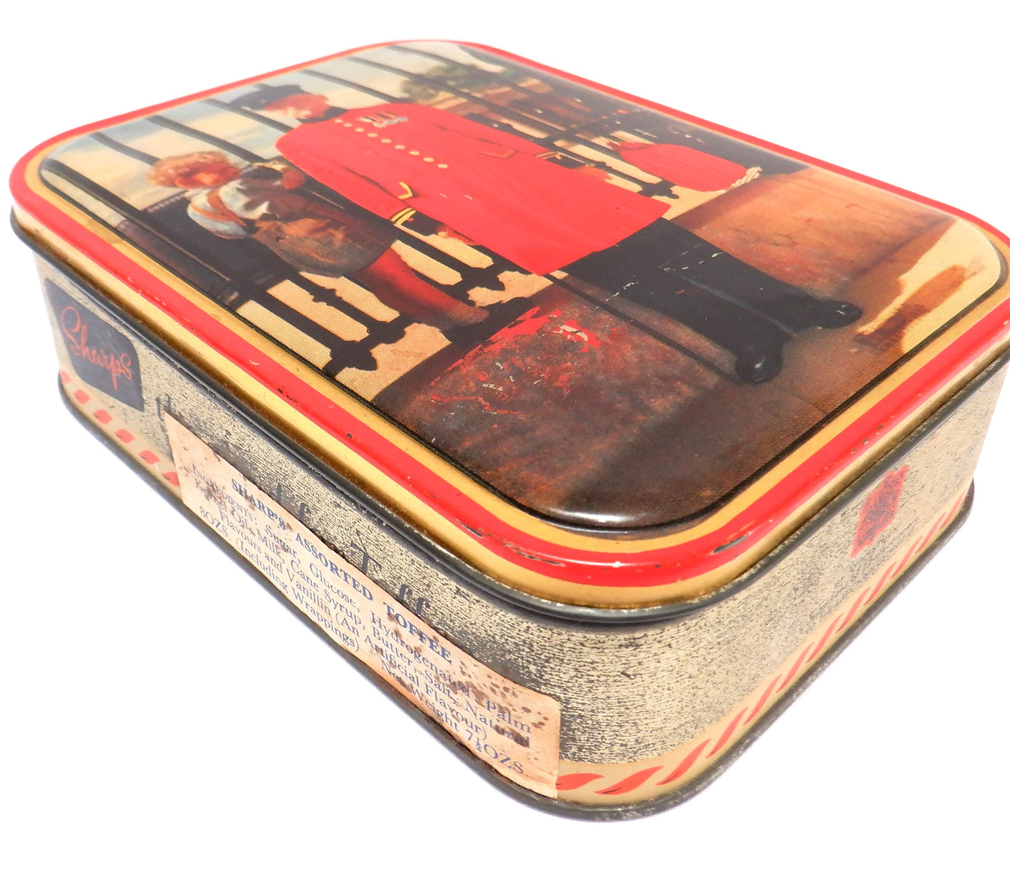 Vintage Tin by EDWARD SHARP & SONS LTD - 'The Old London Beefeater Gets A Visitor!'