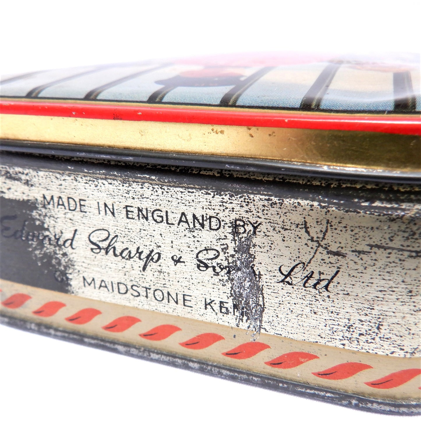 Vintage Tin by EDWARD SHARP & SONS LTD - 'The Old London Beefeater Gets A Visitor!'