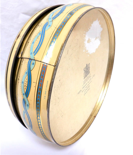 Vintage Tin by PEEK FREAN & COMPANY of London, England: 'Girl in a Pink Bonnet and Sash'