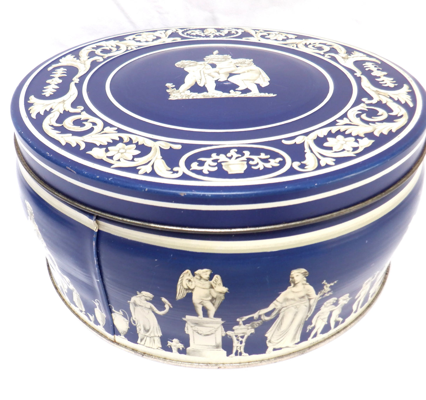 HUNTLEY & PALMERS BISCUITS Vintage Tin - 'Greek Cherubs'
