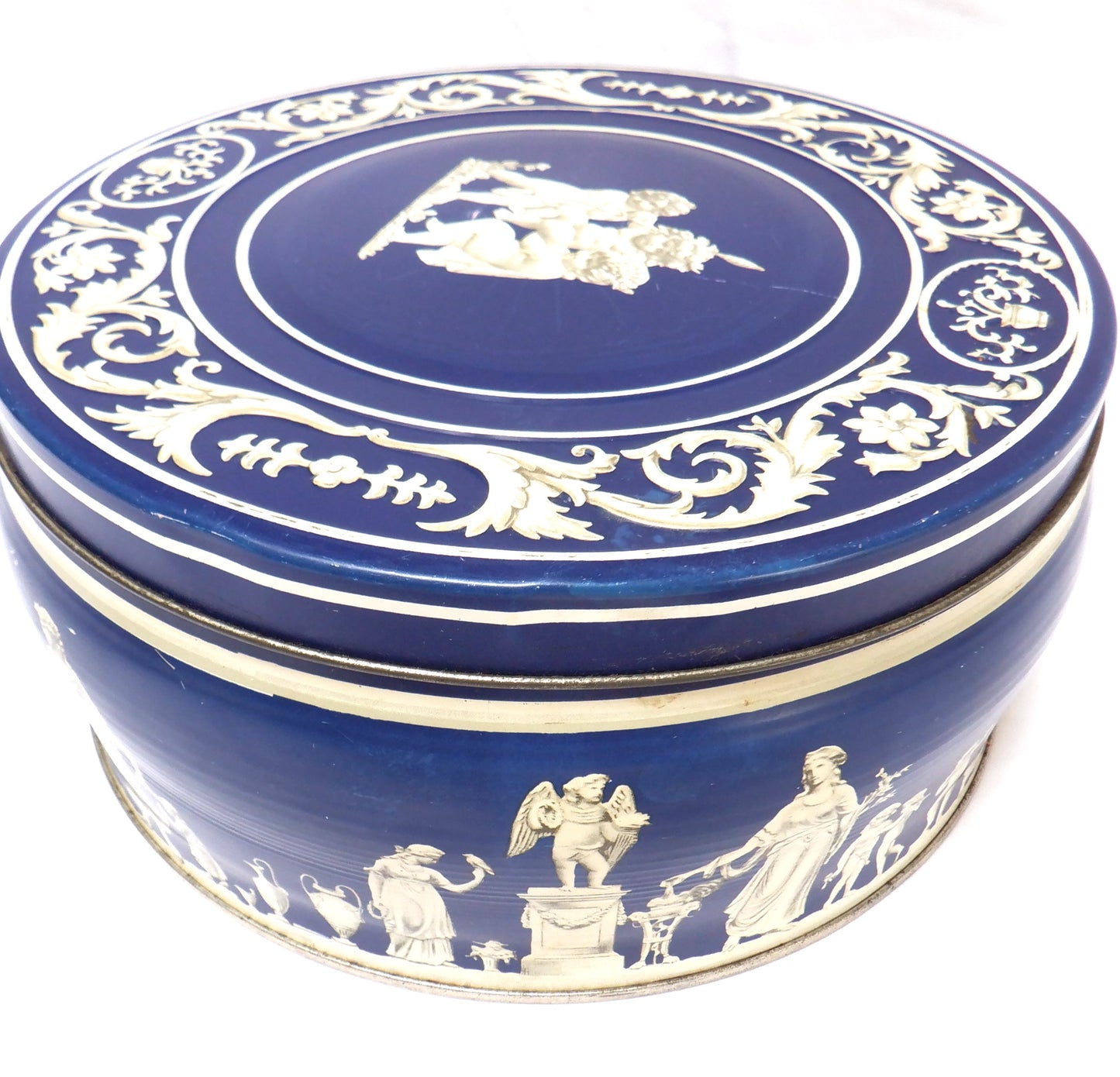HUNTLEY & PALMERS BISCUITS Vintage Tin - 'Greek Cherubs'
