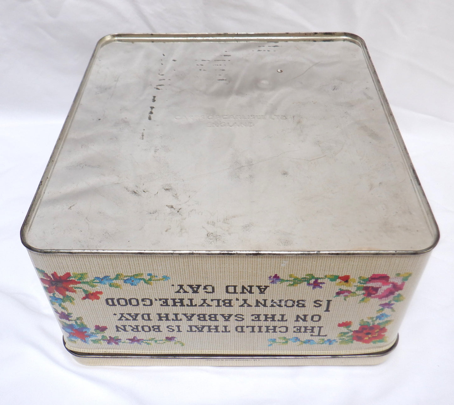 Antique Tin Container by the Famous CARR'S OF CARLISLE LTD. of ENGLAND: 'TAPESTRY'