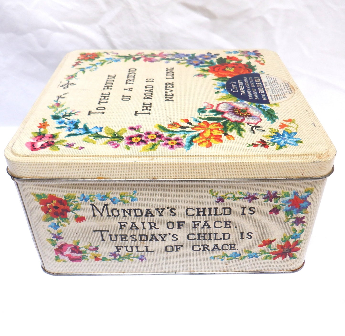 Antique Tin Container by the Famous CARR'S OF CARLISLE LTD. of ENGLAND: 'TAPESTRY'