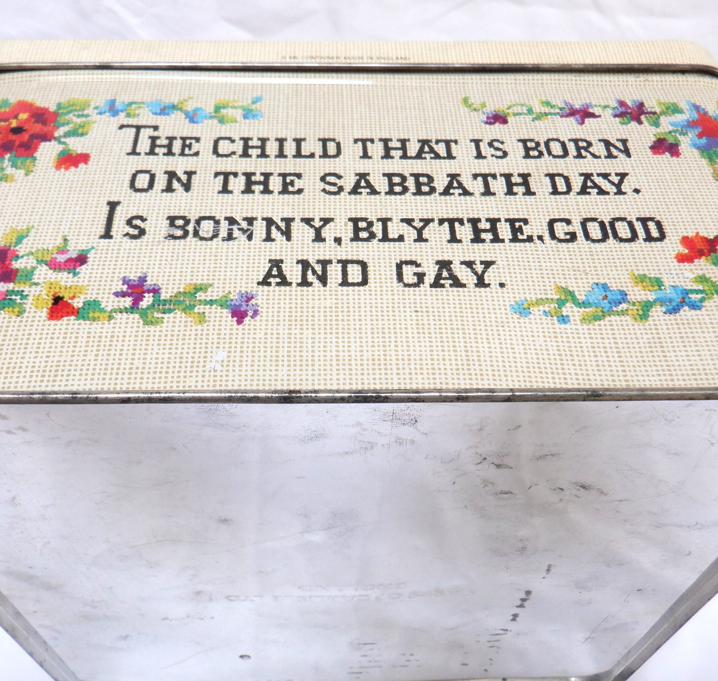 Antique Tin Container by the Famous CARR'S OF CARLISLE LTD. of ENGLAND: 'TAPESTRY'