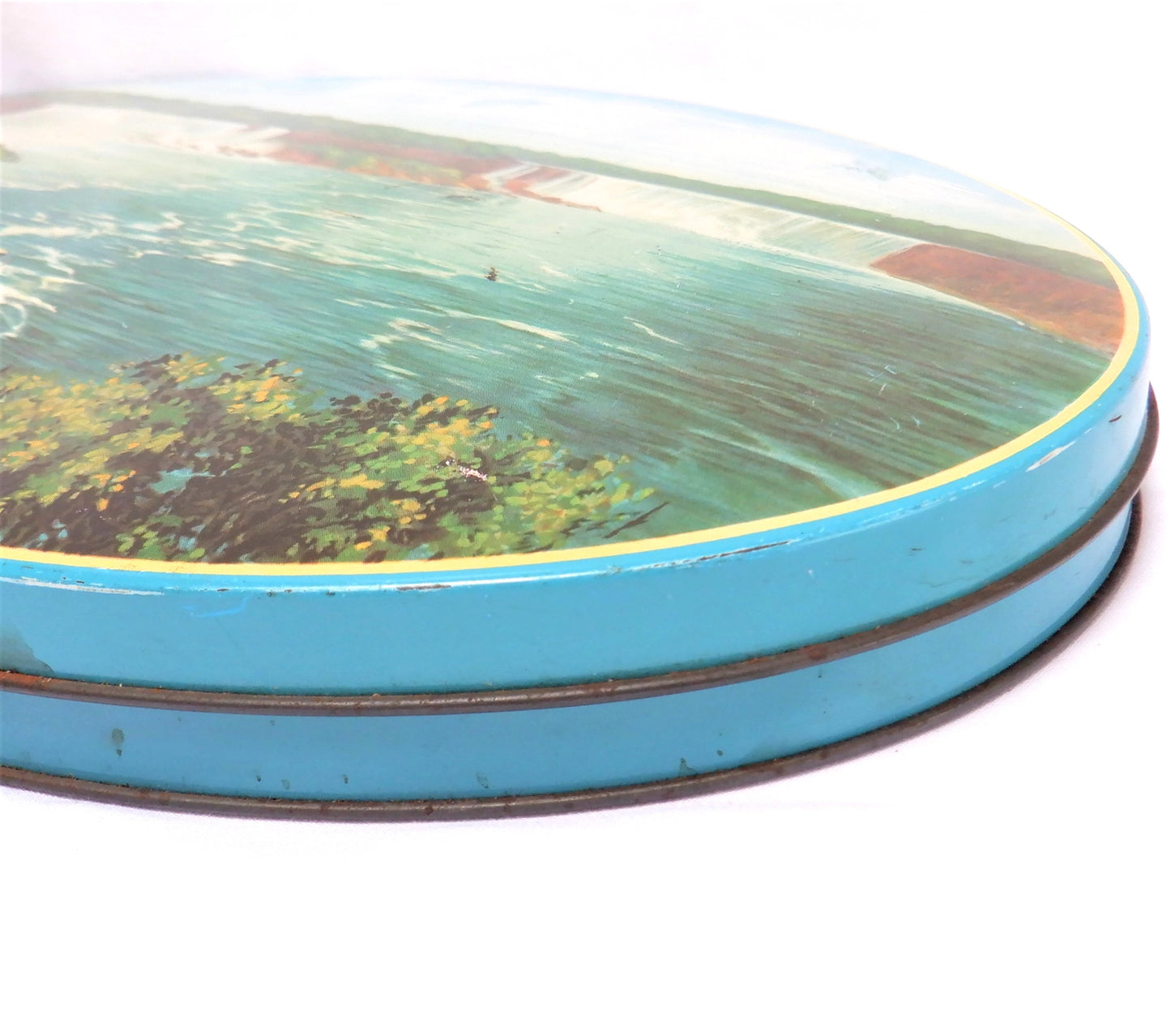 Antique Oval Tin by George Horner Company of England: 'NIAGARA FALLS'