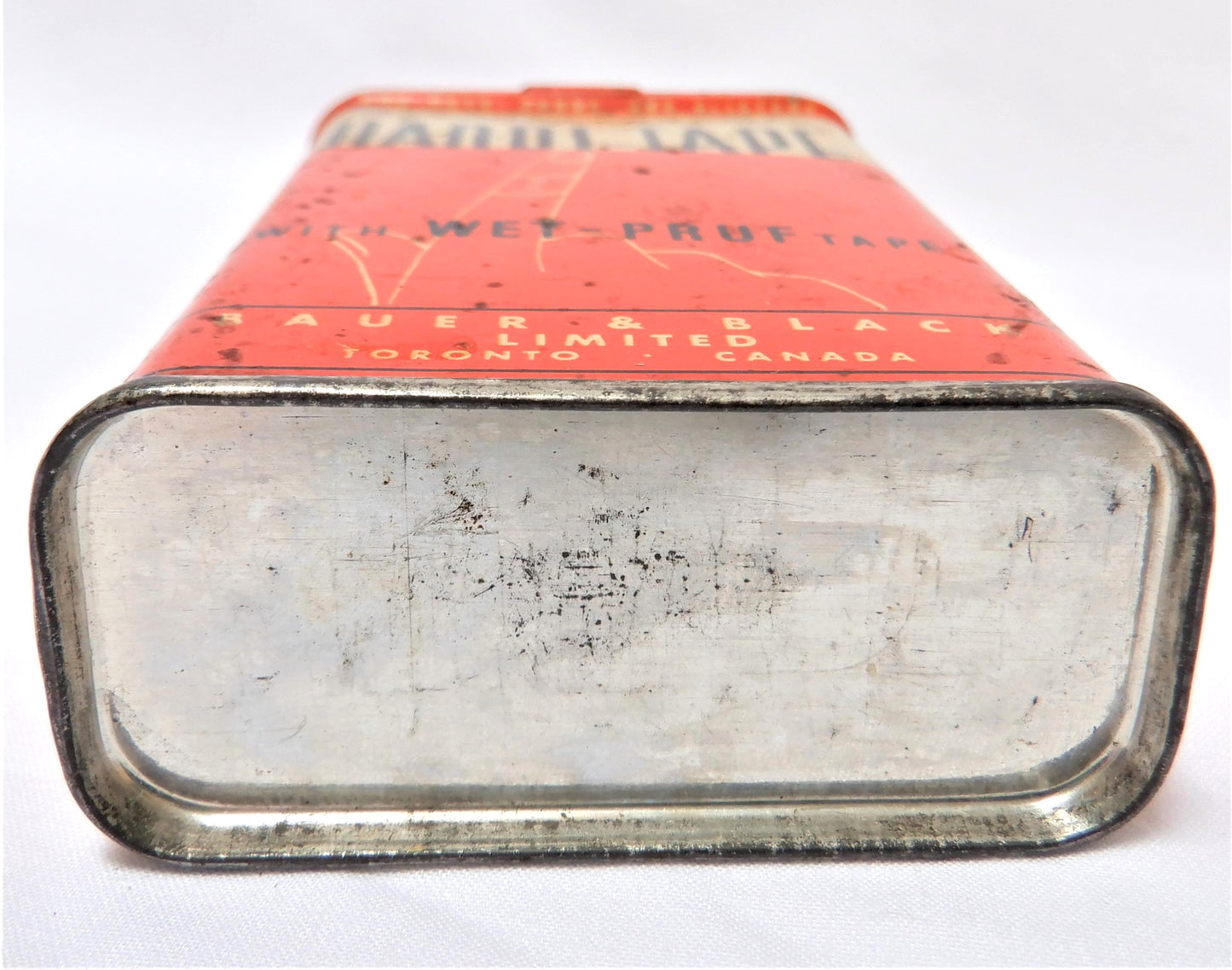 Vintage Medical Tin Container from BAUER & BLACK LIMITED, 'Mercurochrome Handi-Tape' TORONTO, CANADA