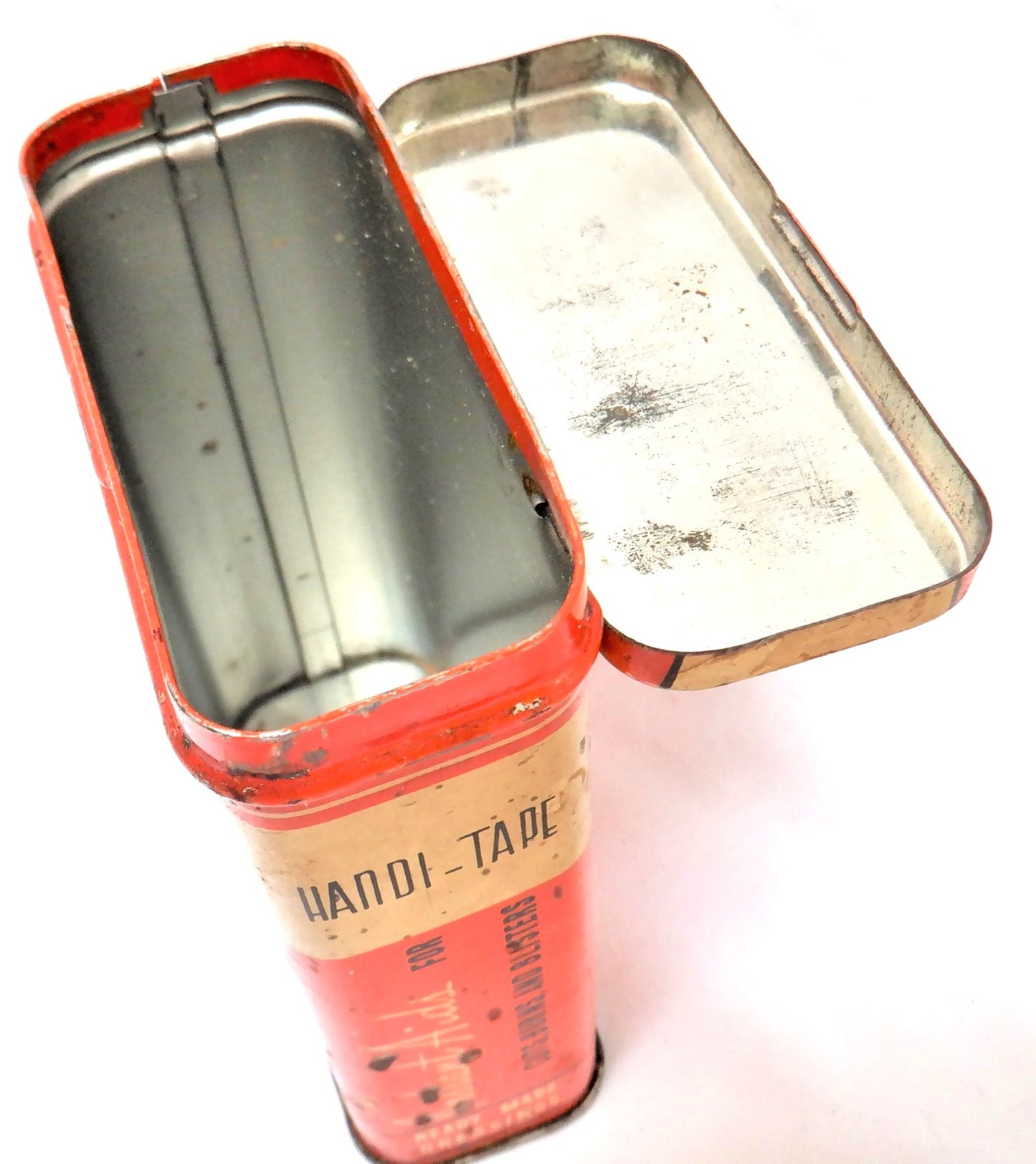 Vintage Medical Tin Container from BAUER & BLACK LIMITED, 'Mercurochrome Handi-Tape' TORONTO, CANADA