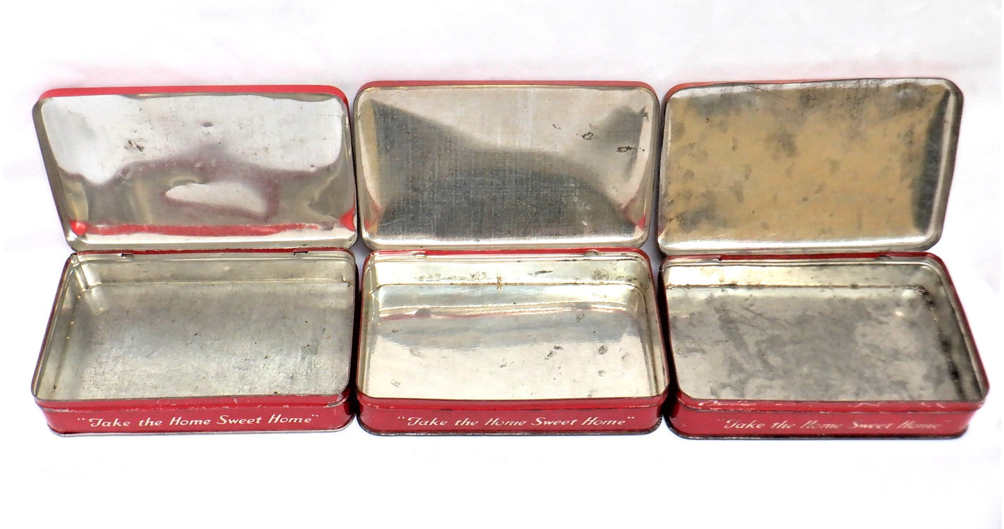 THREE-PACK of Antique Toffee Tins from BLUE BIRD of Hunnington, England: 'HRH WINDSOR CASTLE'