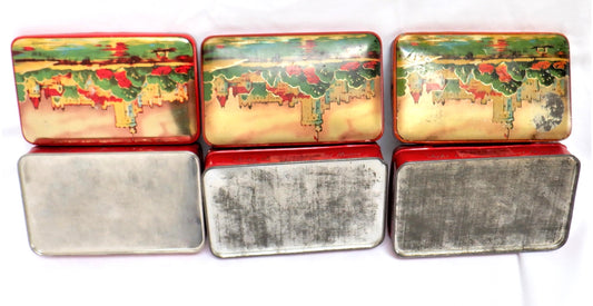 THREE-PACK of Antique Toffee Tins from BLUE BIRD of Hunnington, England: 'HRH WINDSOR CASTLE'