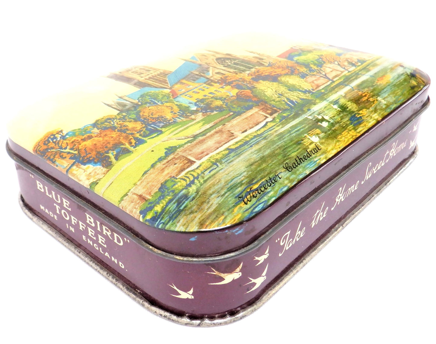 Antique Tin by BLUE BIRD TOFFEE: "Worcester Cathedral"
