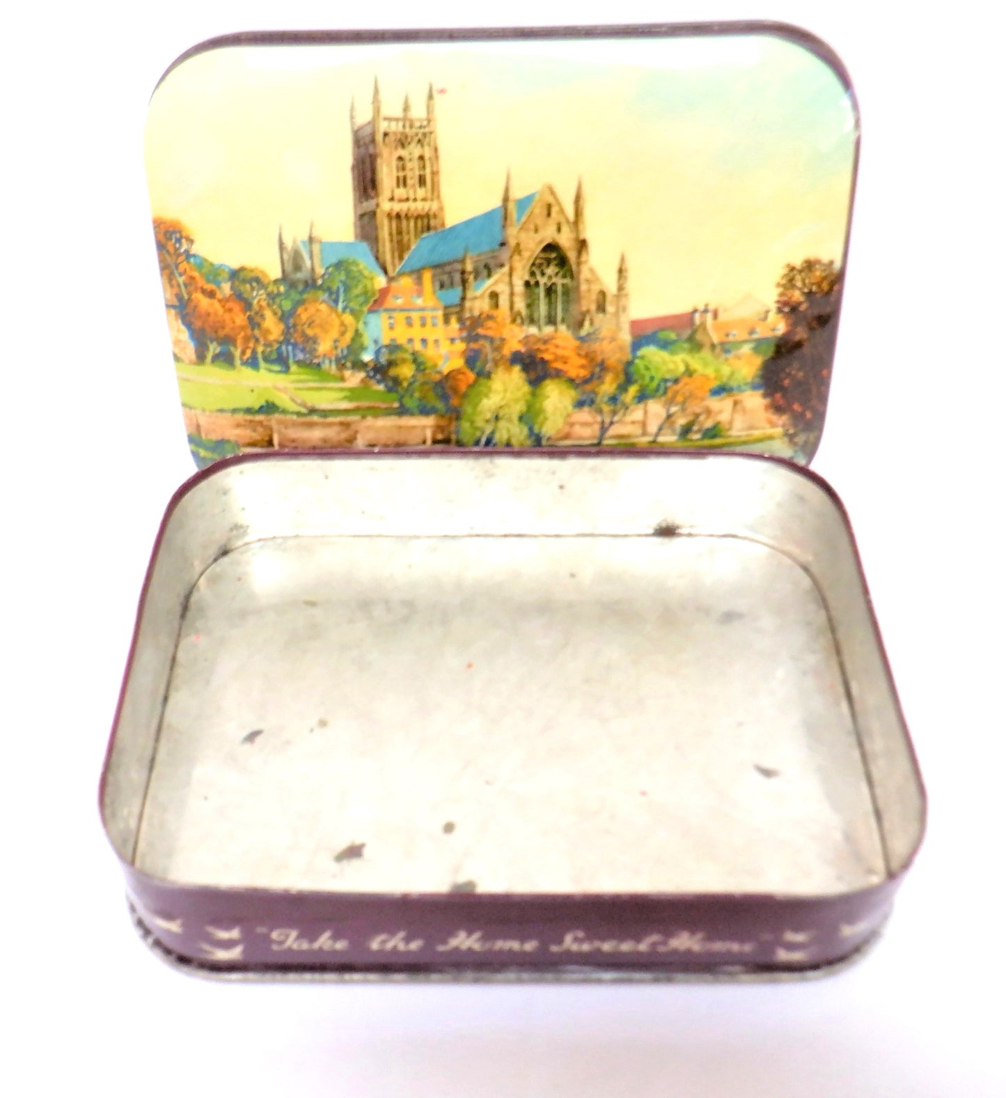 Antique Tin by BLUE BIRD TOFFEE: "Worcester Cathedral"