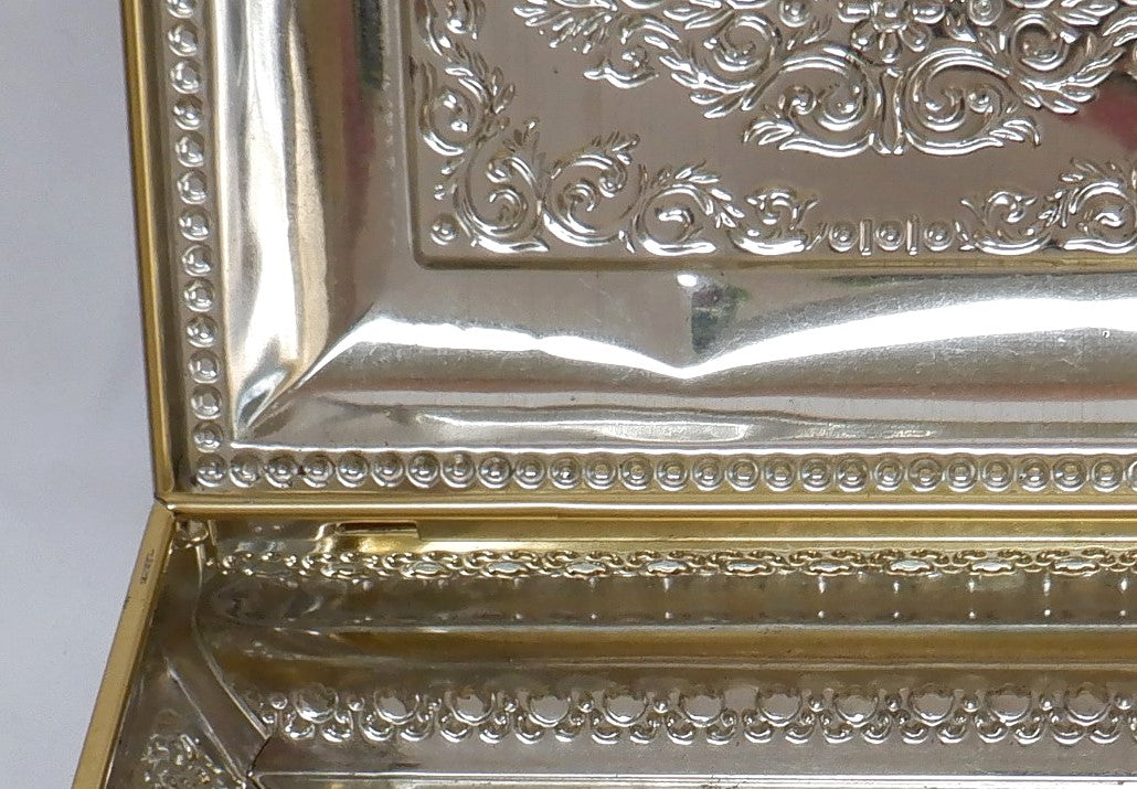 Vintage Ornate Green Marble-Finish Tin, by The BLUE BIRD CONFECTIONERY COMPANY OF ENGLAND