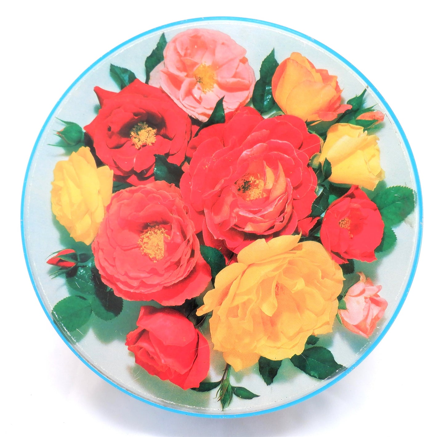 Famous Vintage Tin Cookie Container by CARR OF CARLISLE Limited of England: 'ENGLISH ROSES'