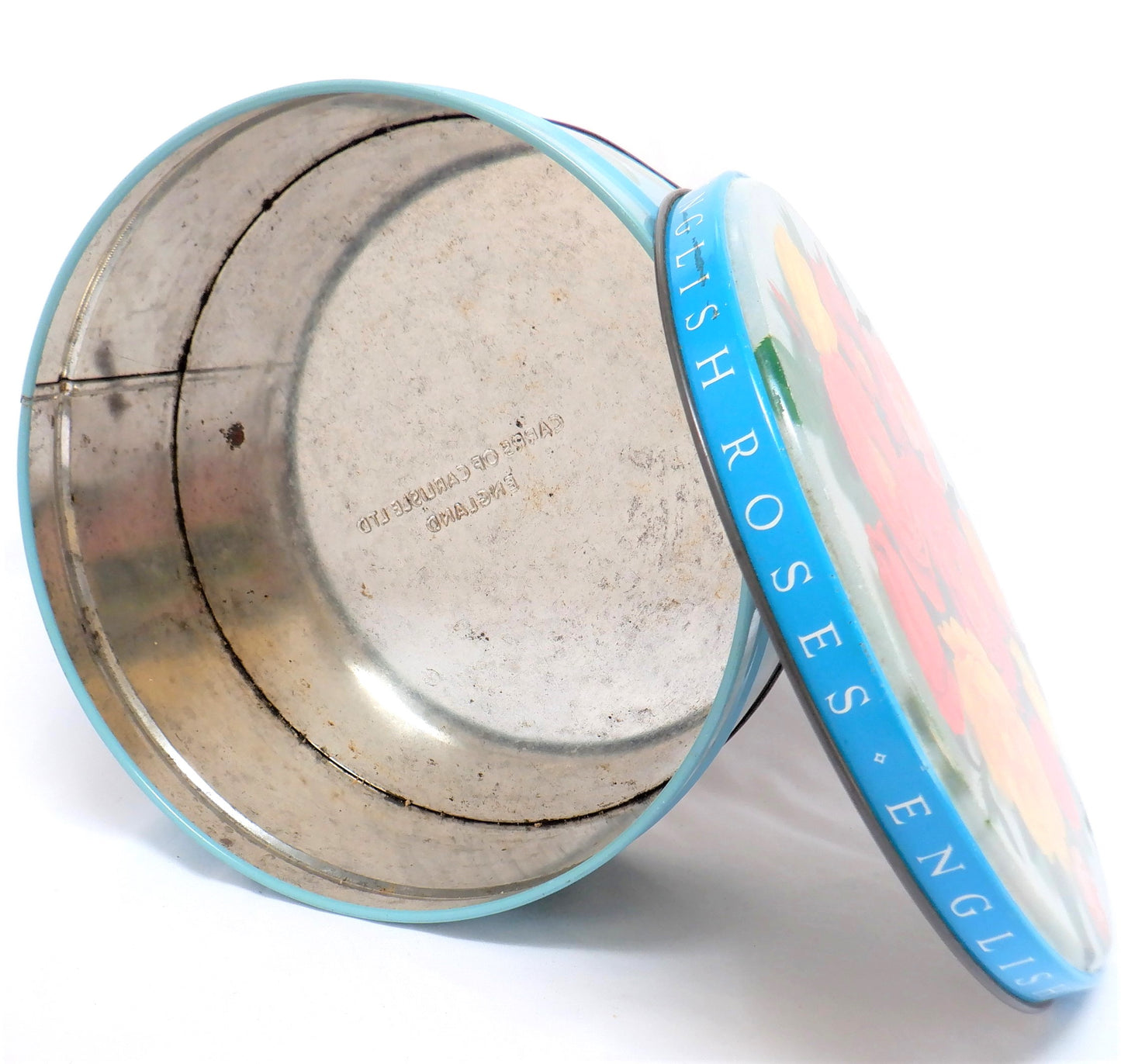 Famous Vintage Tin Cookie Container by CARR OF CARLISLE Limited of England: 'ENGLISH ROSES'