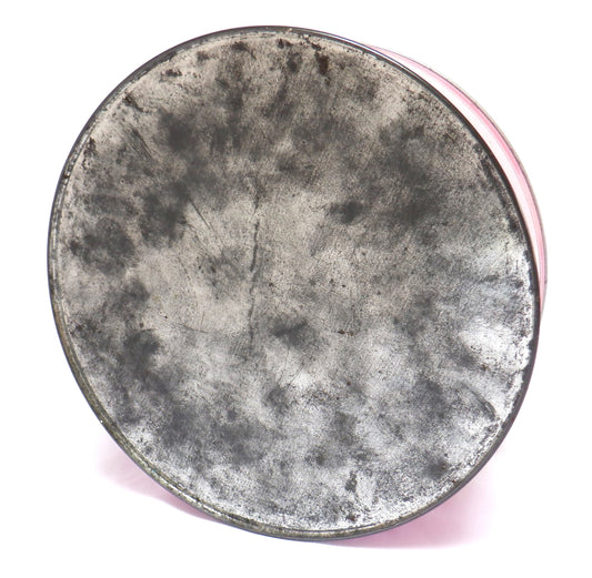 "PINK ROSES AND CANDLELIGHT" Vintage Tin Container from England