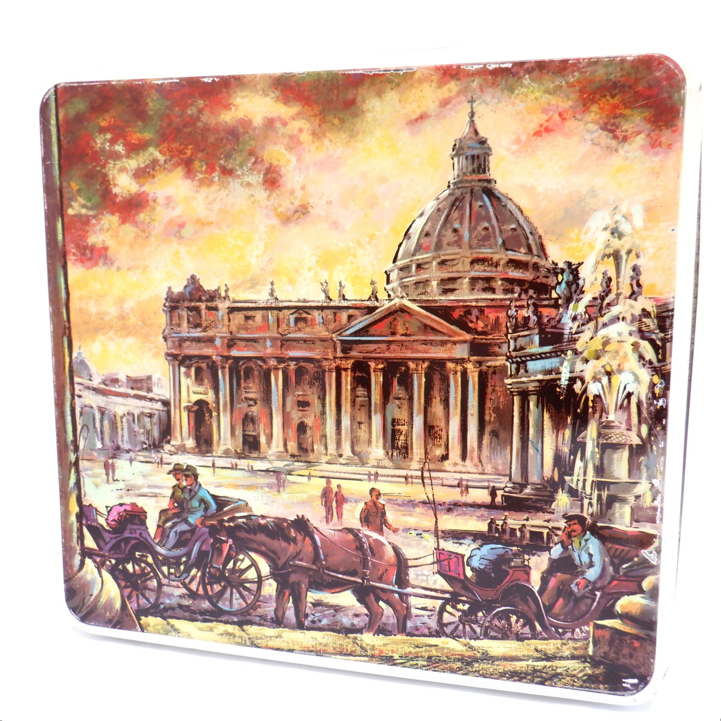 Large Vintage Tin Container: 'The Papal Basilica of Saint Peter in the Vatican'