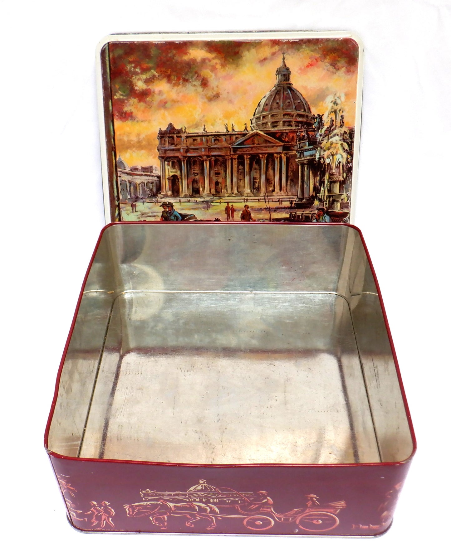 Large Vintage Tin Container: 'The Papal Basilica of Saint Peter in the Vatican'