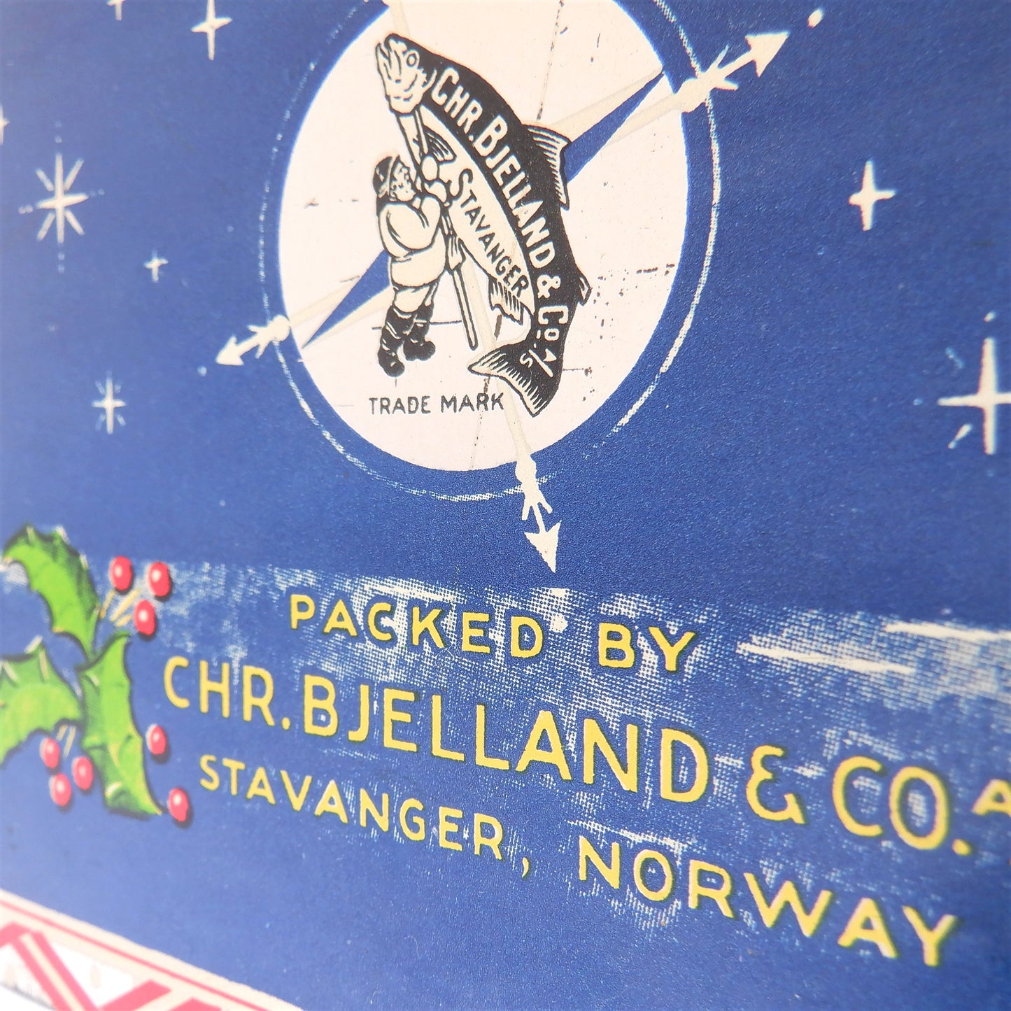 CHRISTENSEN CANADIAN AFRICAN LINES and PACIFIC ISLANDS TRANSPORT LINE: A/S Thor Dahl Christmas Edition Antique Tin Container