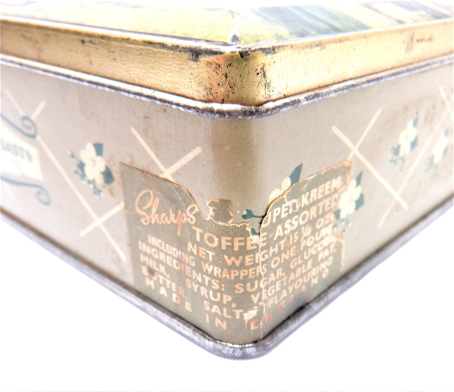 Antique Hinged Tin by Sharp's Toffee: 'KENTISH OASTS, NEAR MAIDSTONE'