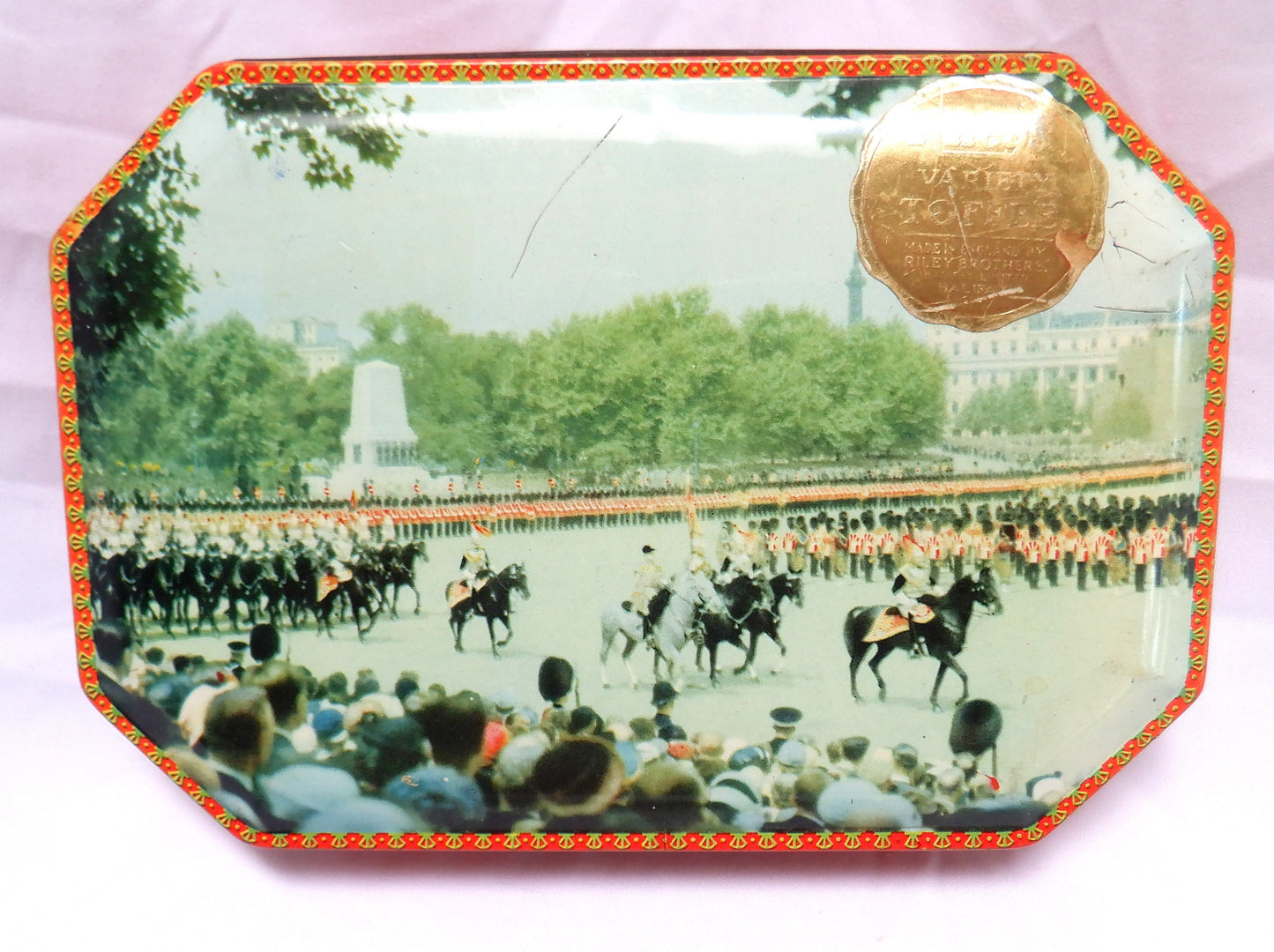 "THE QUEEN'S ROYAL PROCESSION SOUVENIR TIN" by Riley Brothers of Halifax, England