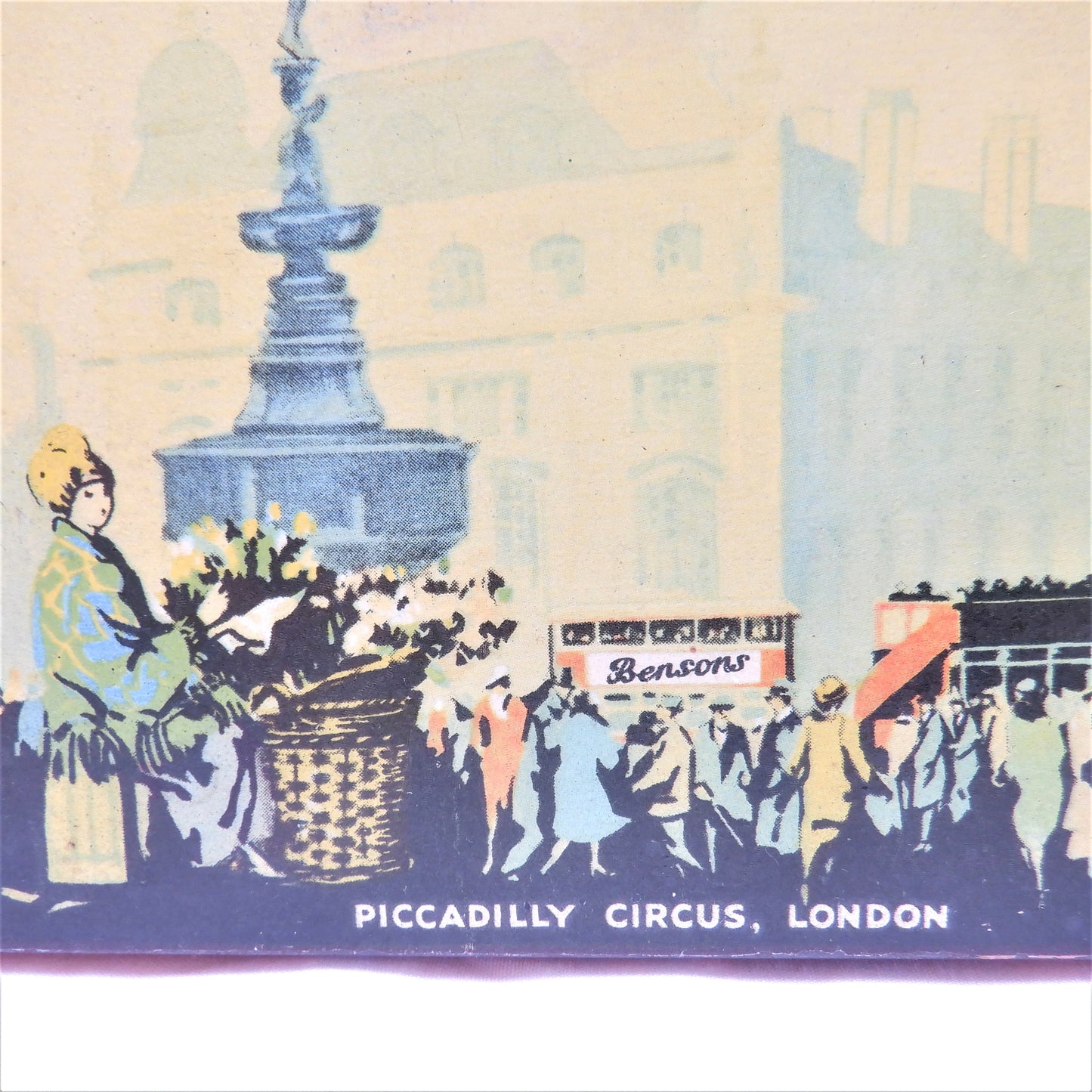 Vintage Tin Container by Bensons Confectionery of England: 'PICCADILLY CIRCUS, LONDON'
