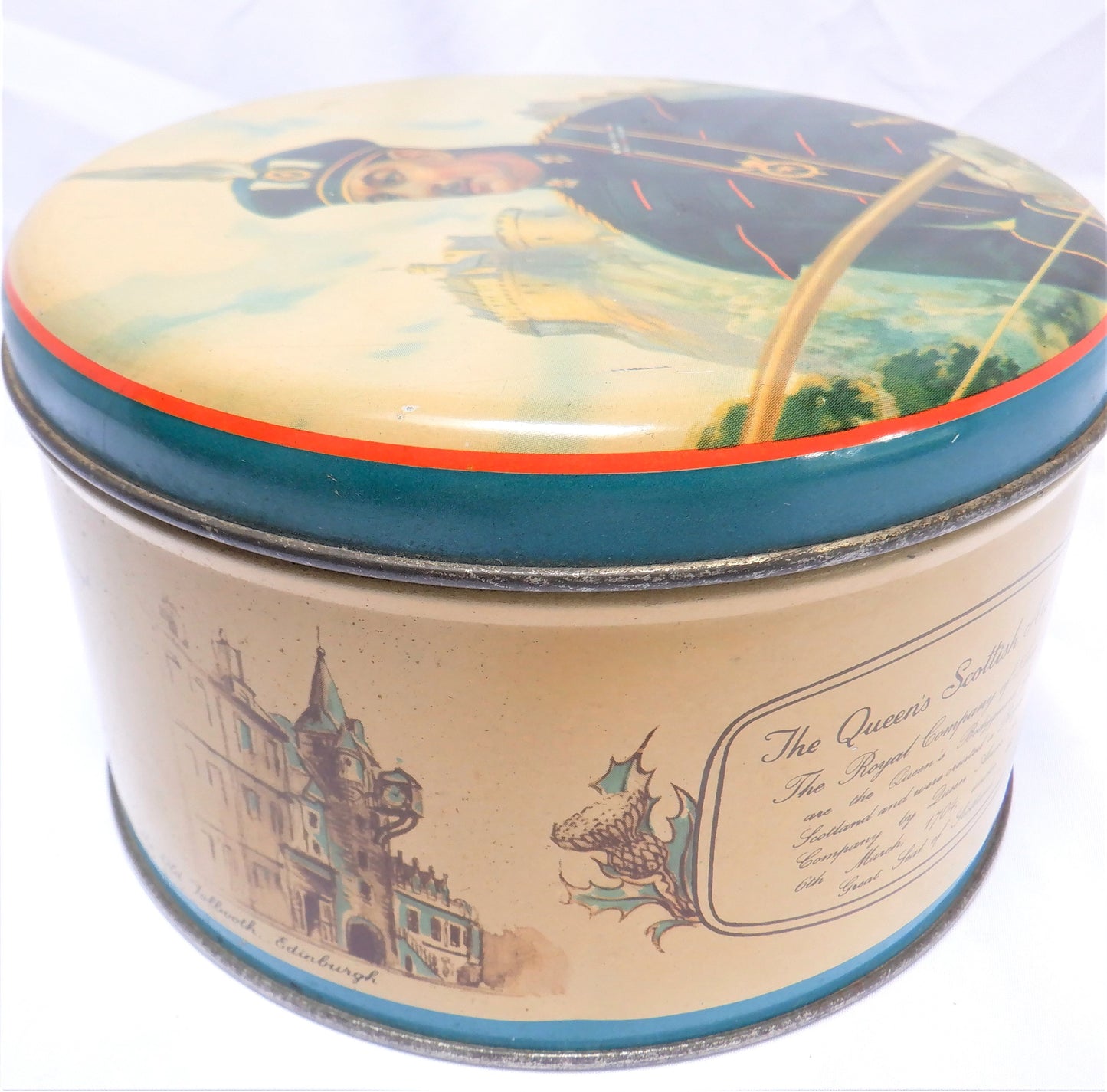 Vintage Scottish Tin by Gray Dunn of Edinburgh: 'THE QUEEN'S SCOTTISH ARCHERS'