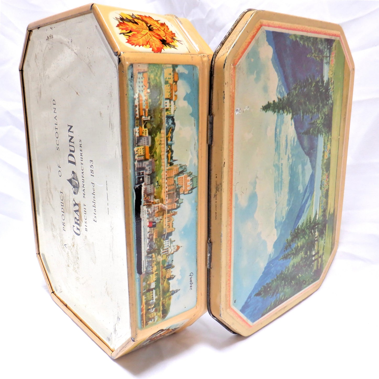 Vintage Tin Container of 'LAKE LOUISE, ALBERTA' by Gray Dunn Biscuits of London
