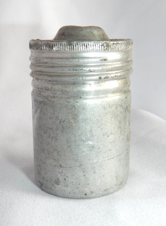 ANTIQUE ANSCO 35mm FILM CAN TIN CONTAINER, with original unpainted matching lid!