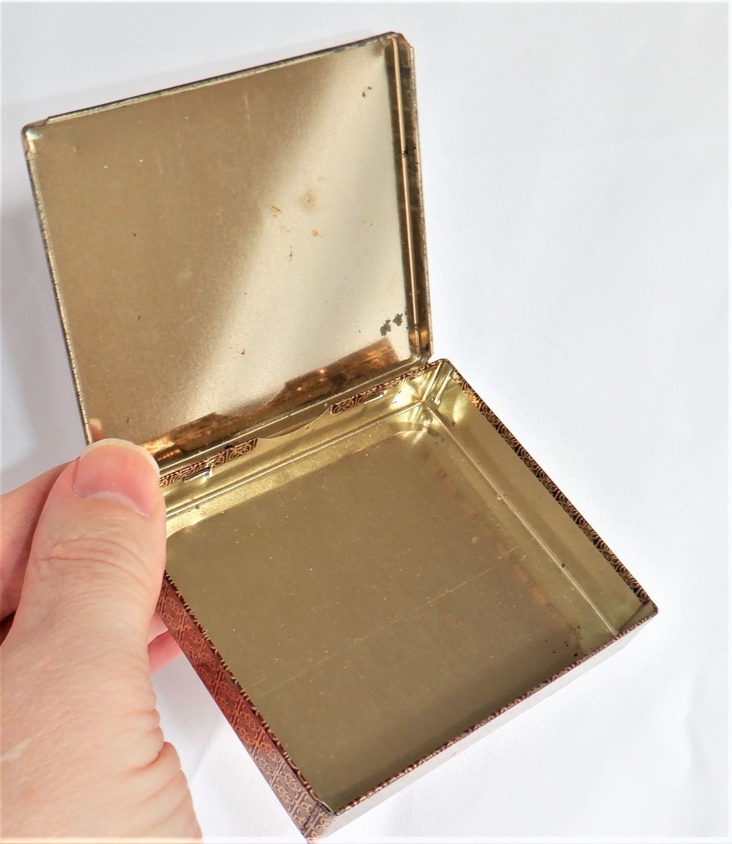 Vintage ART DECO Pocket Tobacco Tin, by DODO Designs: "MIRANDA'S DREAM CIGARETTES"