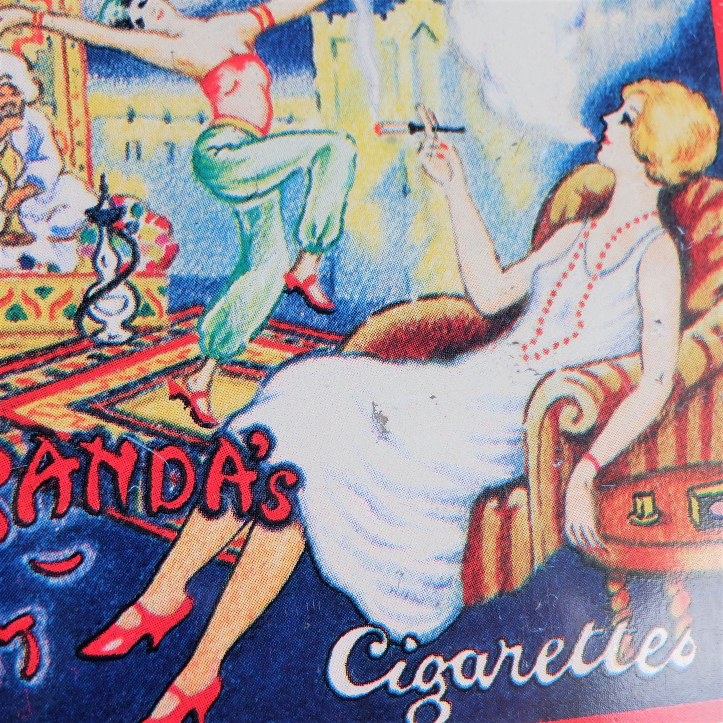 Vintage ART DECO Pocket Tobacco Tin, by DODO Designs: "MIRANDA'S DREAM CIGARETTES"