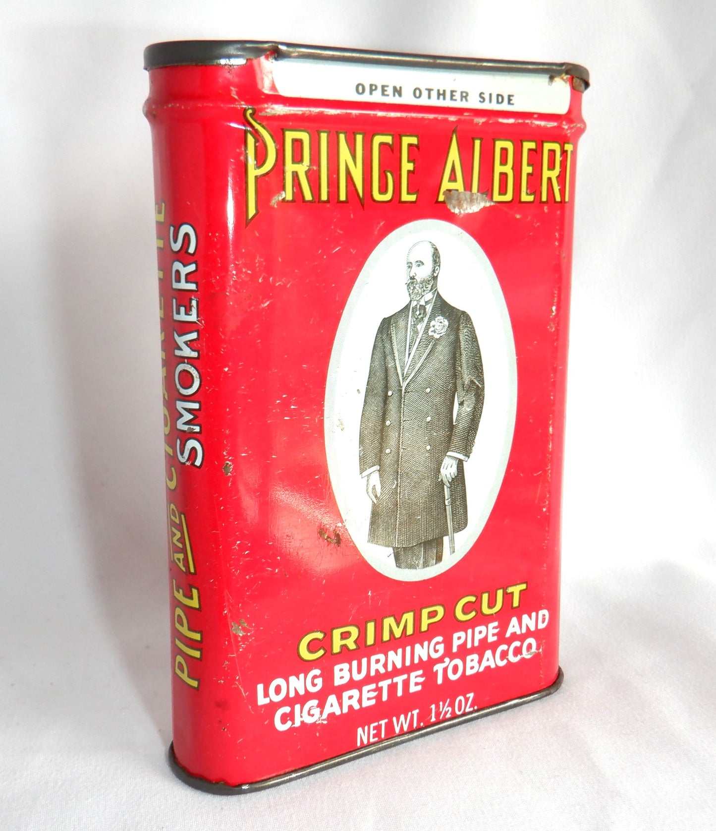 PRINCE ALBERT CRIMP CUT PIPE AND CIGARETTE TOBACCO VINTAGE POCKET TIN
