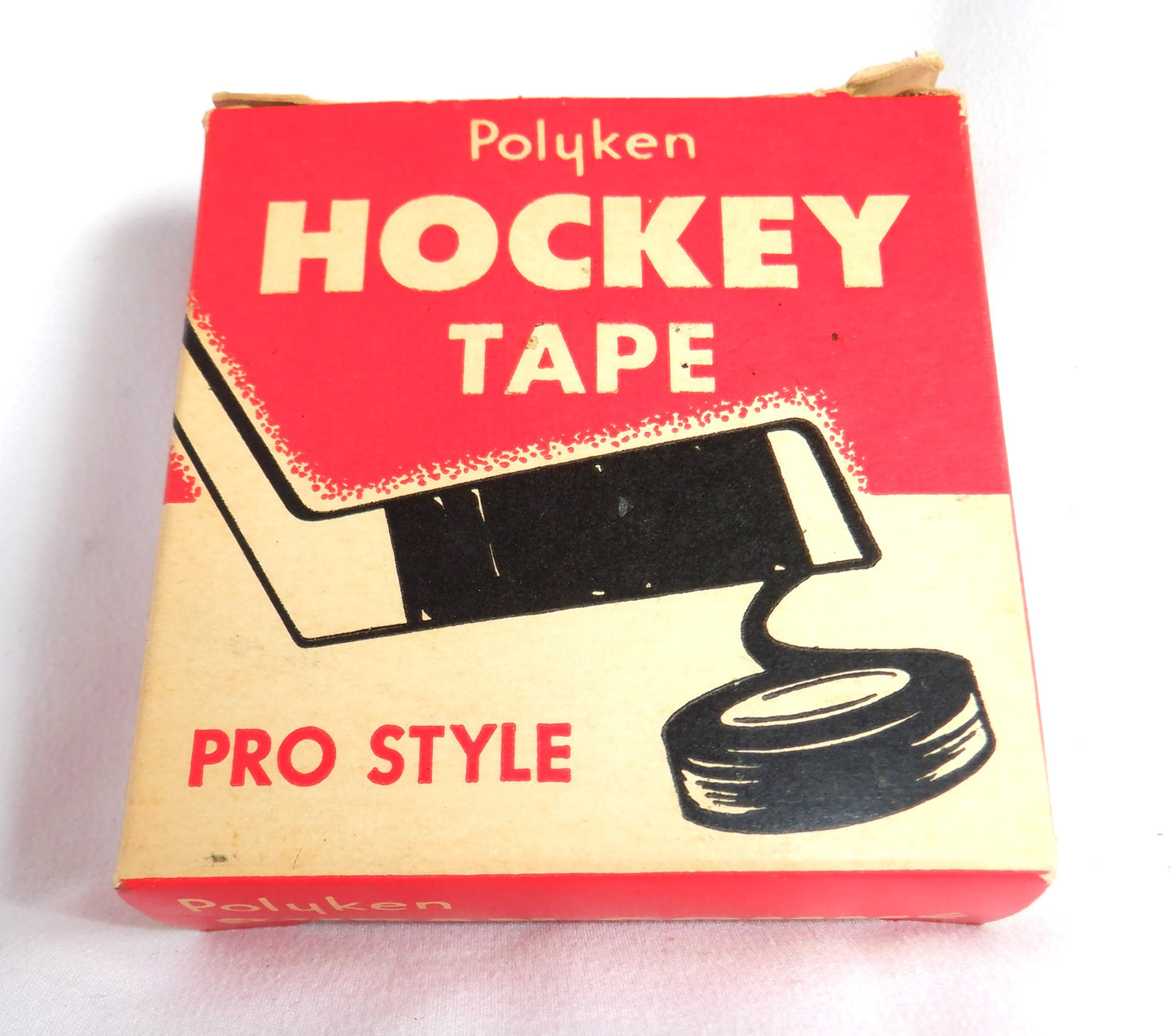 VINTAGE EMPTY BOX OF POLYKEN PRO STYLE HOCKEY TAPE, by The Kendall Co. of Toronto