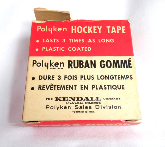 VINTAGE EMPTY BOX OF POLYKEN PRO STYLE HOCKEY TAPE, by The Kendall Co. of Toronto