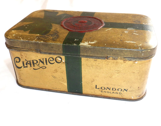 ANTIQUE SWEETS TIN CONTAINER, by Clarnico of London, England