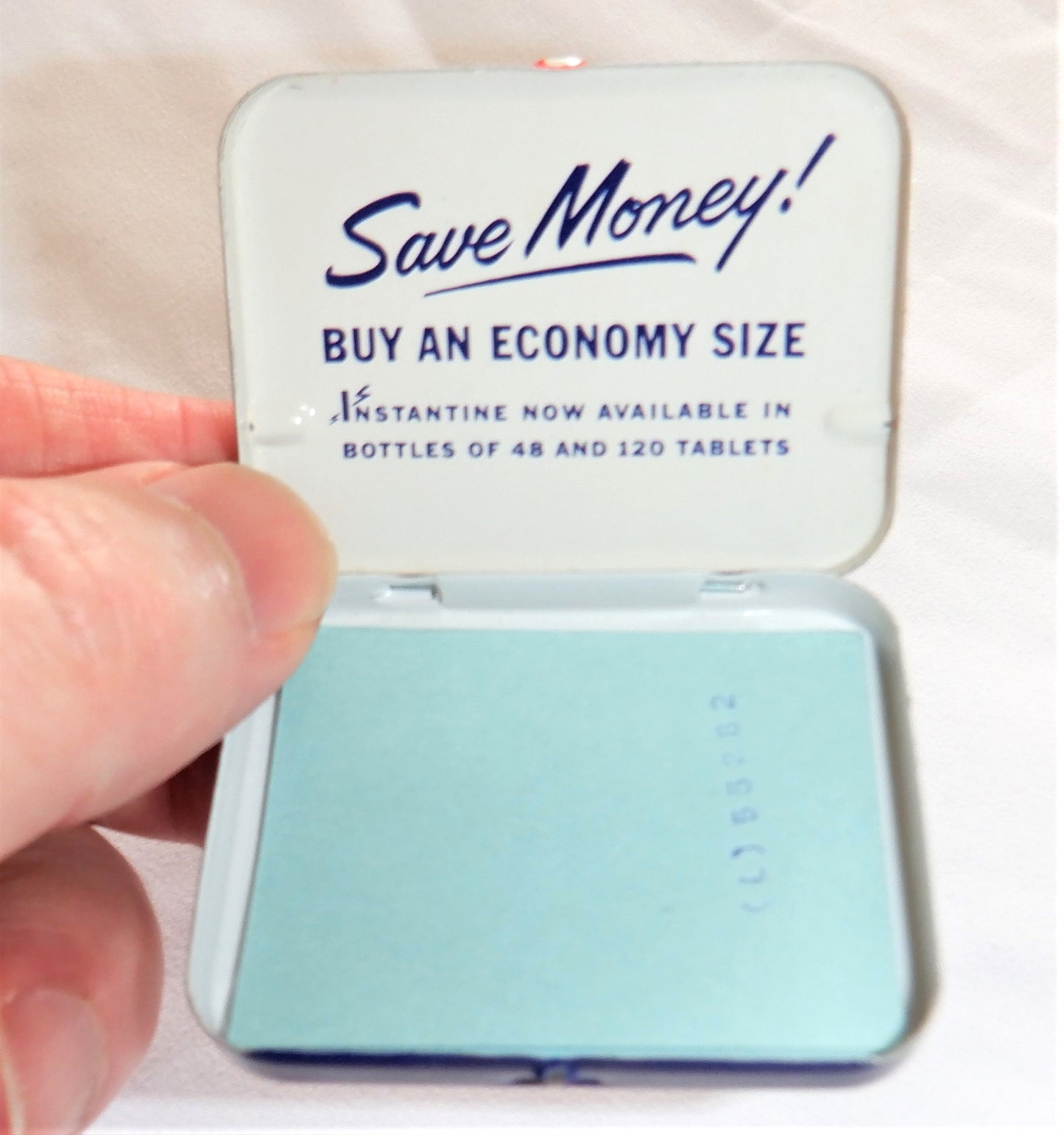 INSTANTINE HEADACHE PILLS Vintage Tin Pocket Container, by Bayer Company, Windsor, CANADA