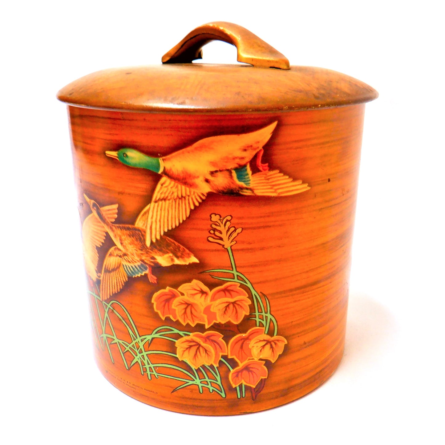 A Vintage Tin by The Metal Box Company Limited of Mansfield, England: 'THREE MALLARD DUCKS'