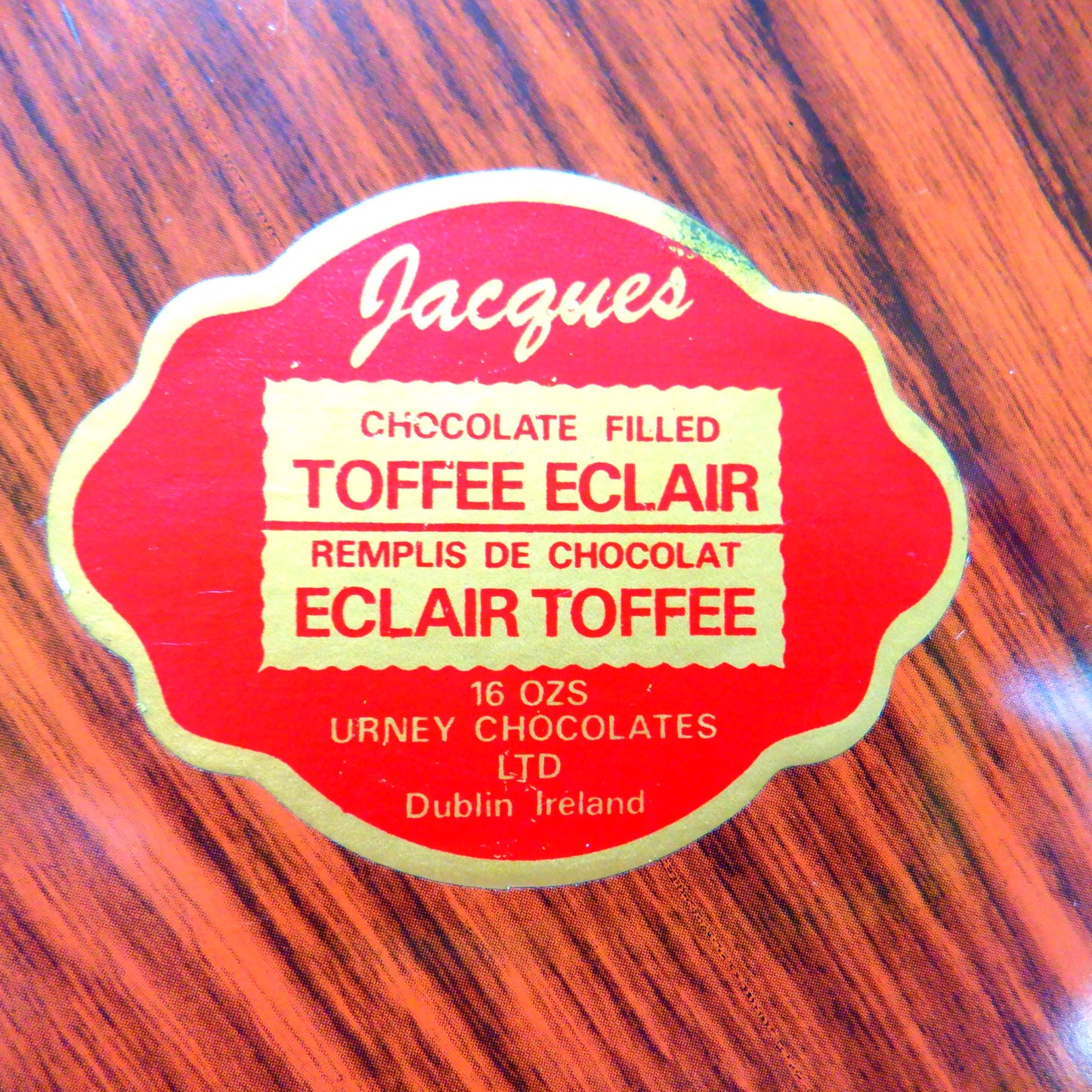 JACQUES IRISH TOFFEE ÉCLAIR, A Vintage Mid-Century Tin Container from Dublin, Ireland!