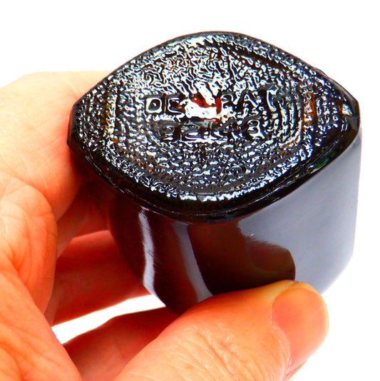 RARE DRI-RITE INK VINTAGE BROWN GLASS BOTTLE, by the Brownie Mfg. Co. of New York City, USA