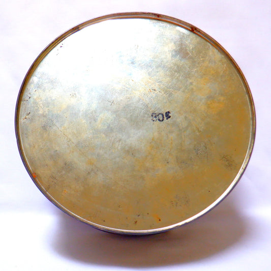 Round Vintage Rum Fruit Cake Tin: 'YE OLDE CARRIAGE RIDE'