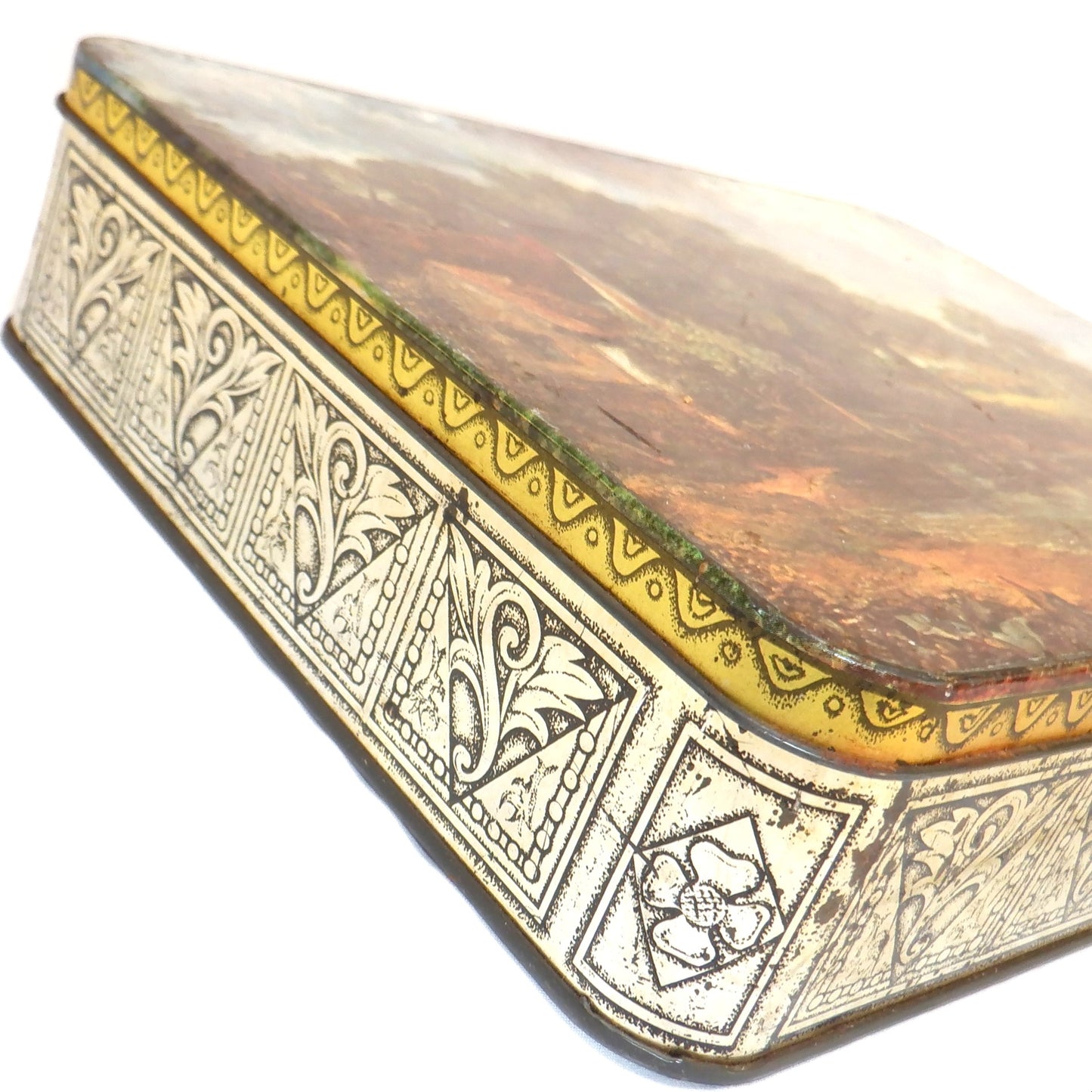 National Gallery of London Vintage Removable-Lid Tin Container Featuring JOHN CONSTABLE - THE HAYWAIN