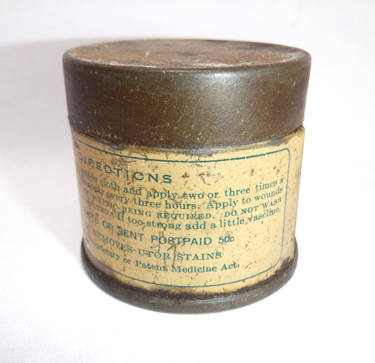 PUGLEY'S GENUINE UTOR OINTMENT, Vintage Tin Container from Canada