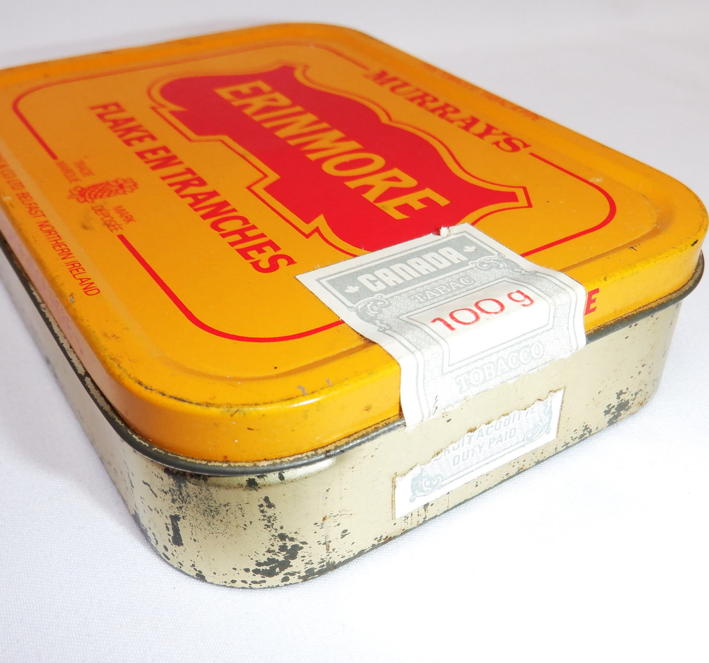 ERINMORE "Flake en Tranches" RARE FRENCH TOBACCO TIN From Murray's of Northern Ireland