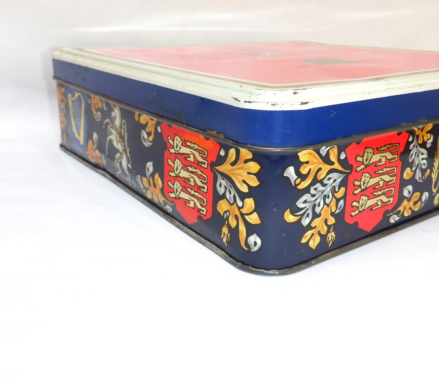 A Vintage Large Red Souvenir Tin Can Container: 'CANADIAN CENTENNIAL 1967'