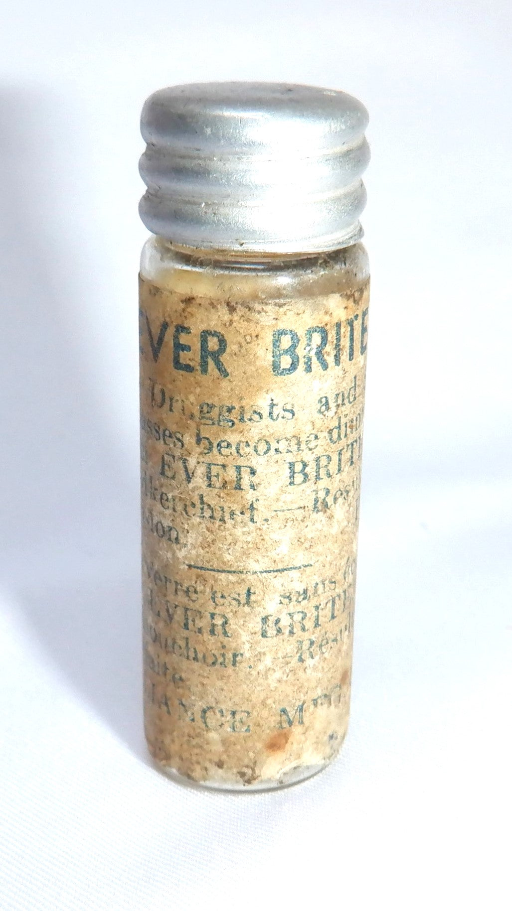 Antique Miniature Bottle of CANADIAN EVER BRITE Eye Glass Cleaner. Made in Canada!
