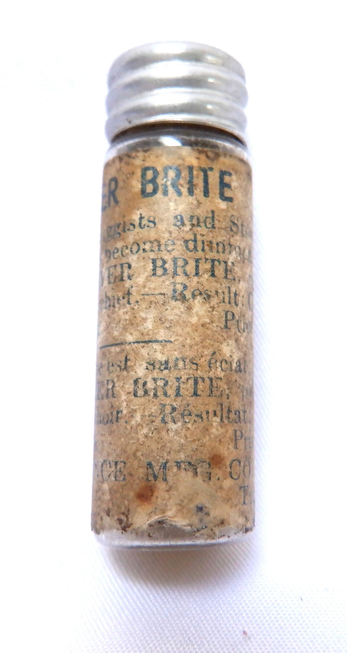 Antique Miniature Bottle of CANADIAN EVER BRITE Eye Glass Cleaner. Made in Canada!