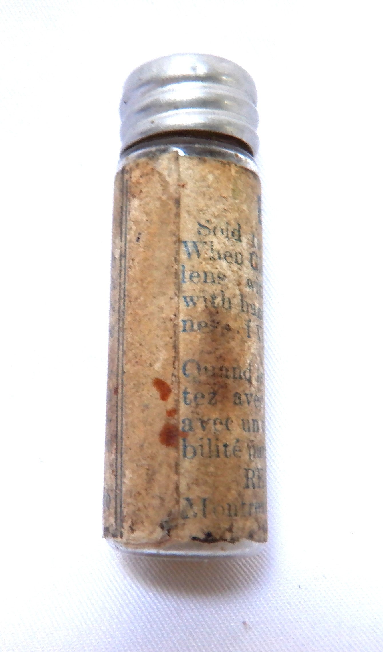 Antique Miniature Bottle of CANADIAN EVER BRITE Eye Glass Cleaner. Made in Canada!