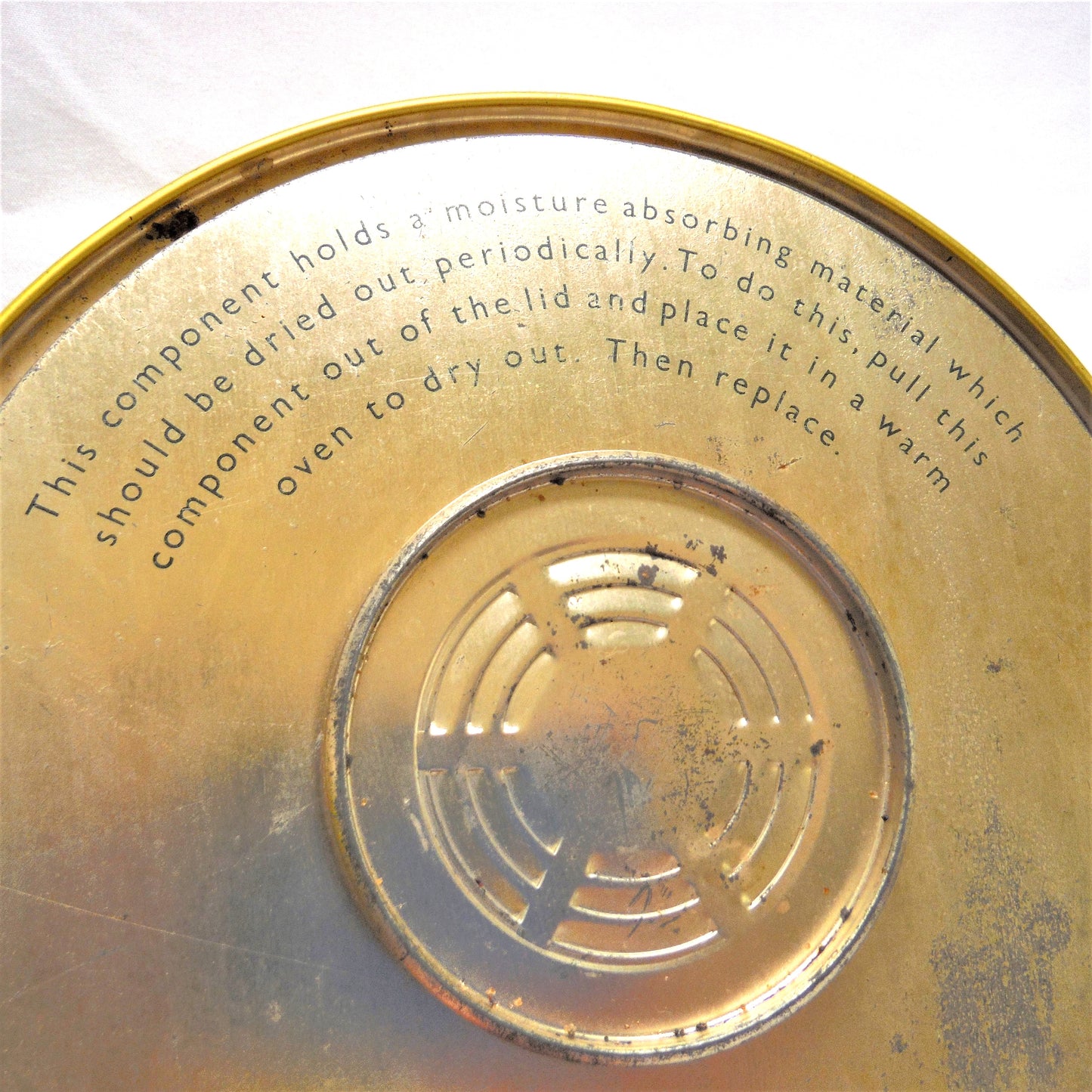 Vintage Tin Pail Biscuit Barrel with Original Handle by BARET WARE OF ENGLAND: 'HOMESTEAD'